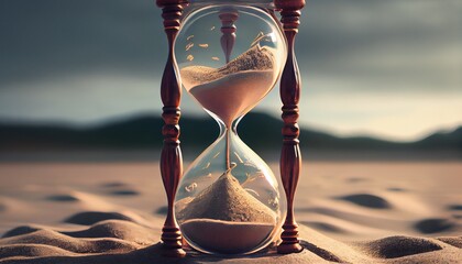 hourglass on sand