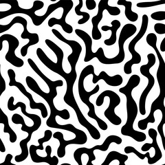 Seamless monochrome pattern with exotic animal skin - hand drawn vector illustration.