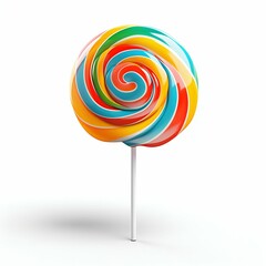 Lollipop Isolated on White Background. Generative ai
