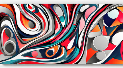 Creative Abstract Concept For Background. Assortment Unique Shape Colors Display. Concept Art. Digital Art