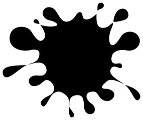 Splash paint splatter silhouette. 