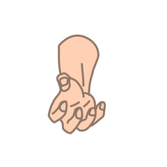 Angry hand illustration