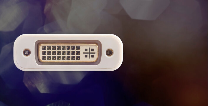 DVI connector for computer monitor screen