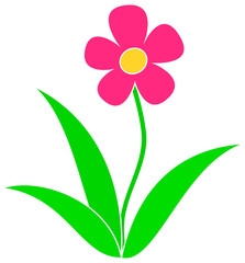 Naklejka premium Flower flat icon. 
