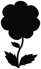 Flower silhouette icon. 