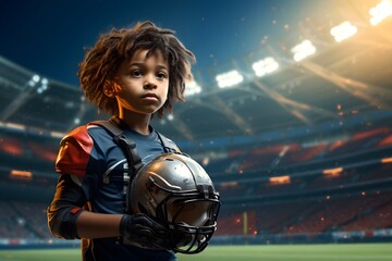 Young Football Star: A Future Athlete in the Making