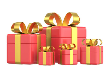 3D gift box. 3D illustration.