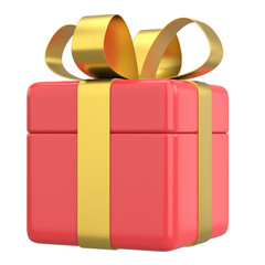 3D gift box. 3D illustration.