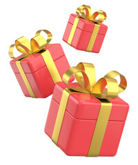 3D gift box. 3D illustration.