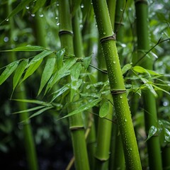 Obraz premium green bamboo tree