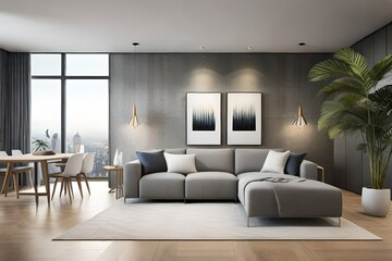 living room interiorgenerated by AI technology 