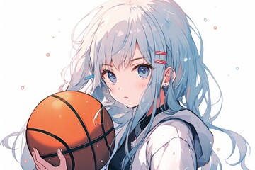 バスケットボール選手,Generative AI AI画像 - obrazy, fototapety, plakaty