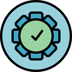Benchmark testing icon outline vector. Business compare. Time unit color flat