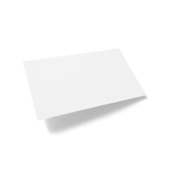 Blank business card mockup isolated on a white background