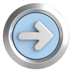 Next button. Continue button. 3D illustration.