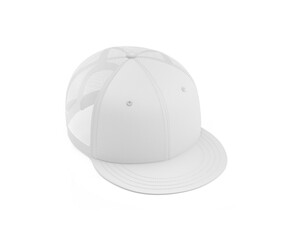 Blank Cap White Mockup Front View, isolated on a White Background