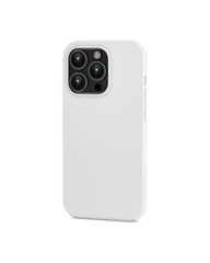 Blank iphone case white for phone, isolated on a white background