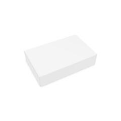 White box mockup blank packaging boxes, product package isolated in a white background