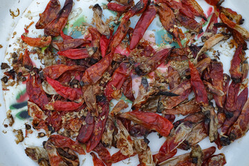 Chillies are dried for planting