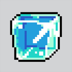 Obraz premium Pixel art illustration Ice Cube. Pixelated Ice Cube. Ice Cube icon pixelated for the pixel art game and icon for website and video game. old school retro.
