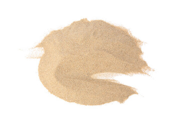 Beautiful dry beach sand isolated on white
