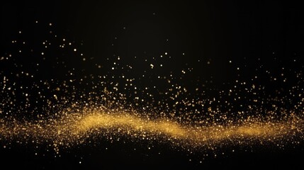 golden background with particles