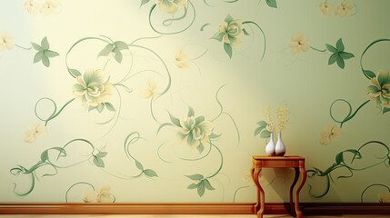 background with candles and flowers