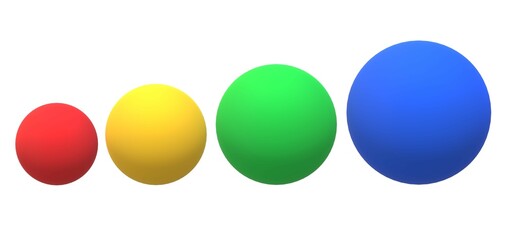 Circle of color on white background 
