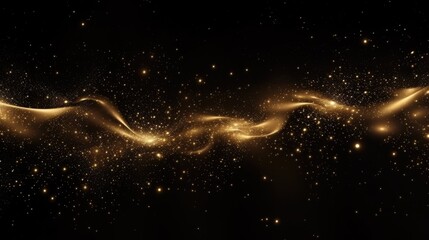 abstract background shining gold dust particle background with stars