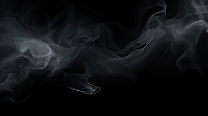 smoke on black background - obrazy, fototapety, plakaty