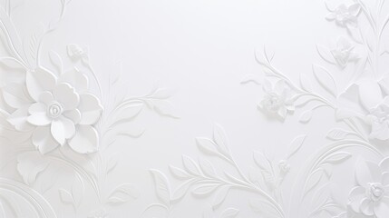 white background with flowers