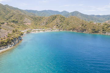Obraz premium Aerial View of Taganga Bay, Colombia