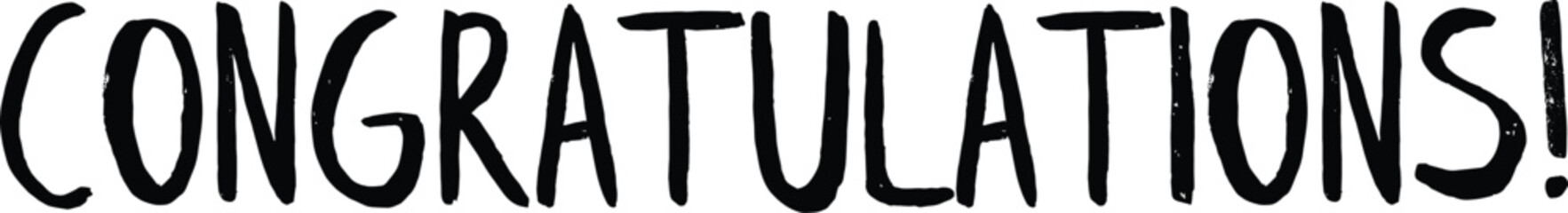 Congratulations black bold text. Congratulations exclamation.