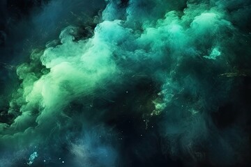 Mysterious Green and Black Haze: Enigmatic Design (Generative AI)