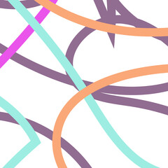 Colourful Squiggly Lines Background 