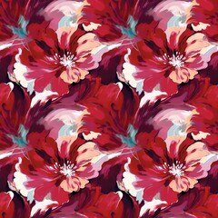 abstract floral background. Seamless pattern with large flowers. Use as a print on fabric, packaging, design of postcards.