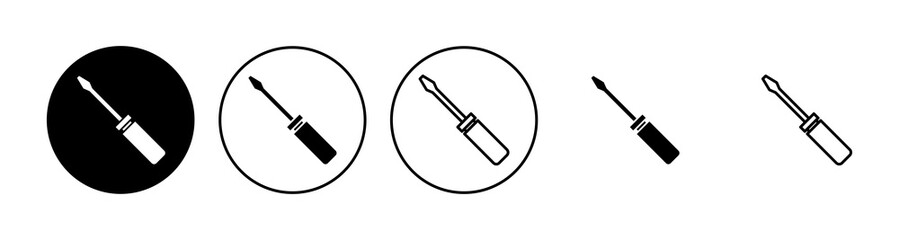 Screwdriver icon set. tools icon vector