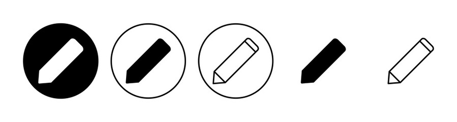 Pencil icon set. pen symbol. edit icon vector