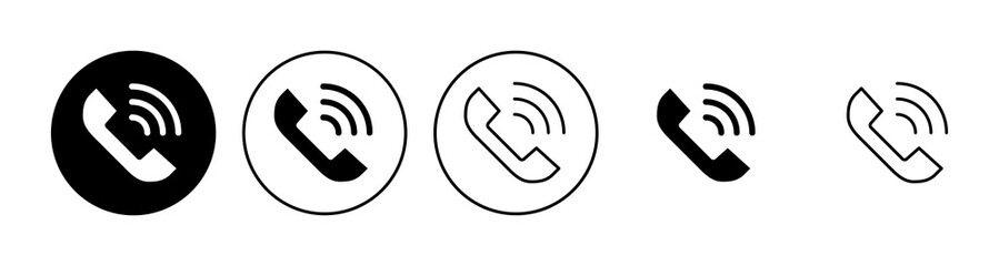 Call icon set. telephone icon vector. phone icon vector. contact us