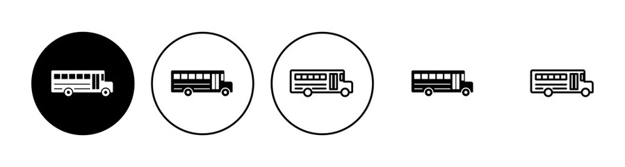 Bus icon set. bus vector icon