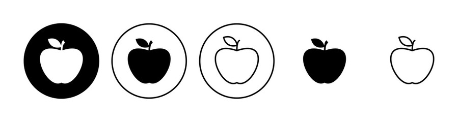 Apple icon set. Apple vector icon. apple symbols for your web design.