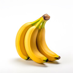 isolated yellow bananas on blank white background