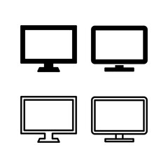 Computer icon vector. computer monitor icon.