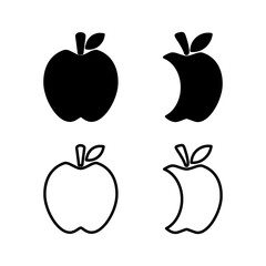 Apple icon vector. apple symbol