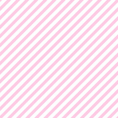 Diagonal striped pattern. Pink white seamless background