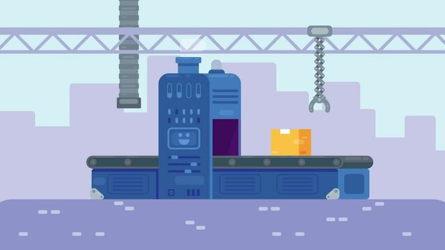 2d animation explainer background for shipment