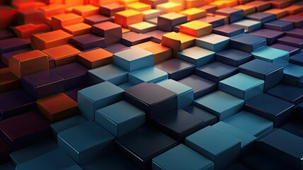 modern symmetrical hexagon arrangement with gradient color for wallpaper or background