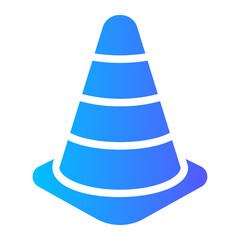 traffic cone gradient icon
