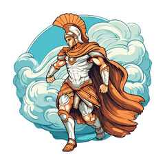 Obraz na płótnie Canvas spartan warrior mascot logo