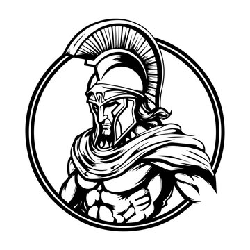spartan warrior mascot logo